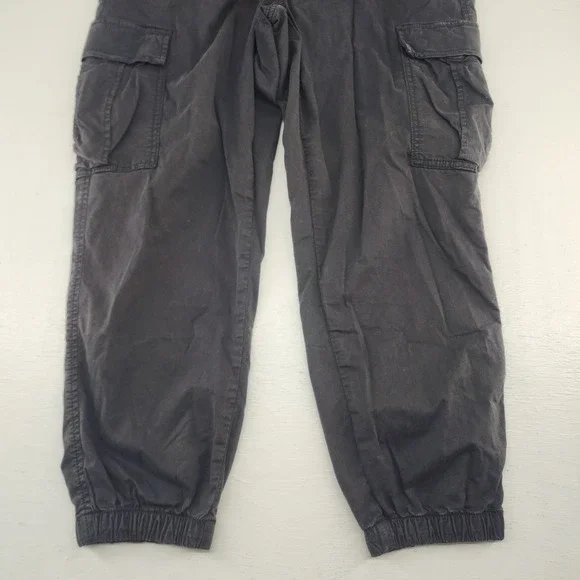 American Eagle 10 Short | Black Cargo Jogger Pants Stretch Utility Women - Picture 3 of 8